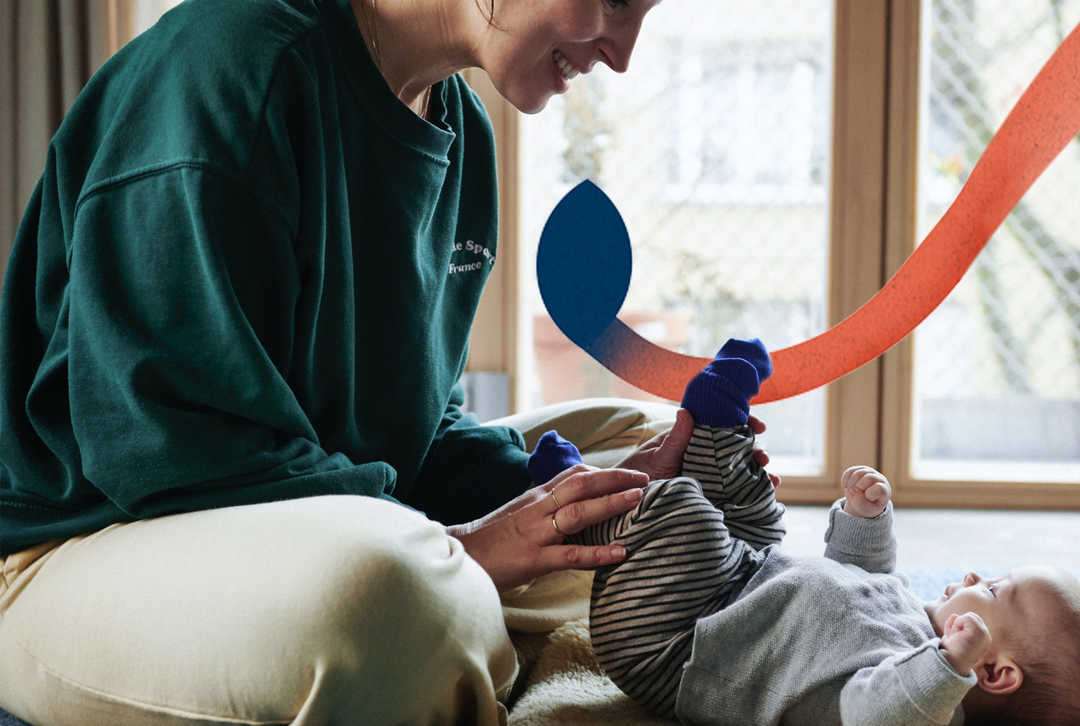 Baby auf Decke Baby auf Decke