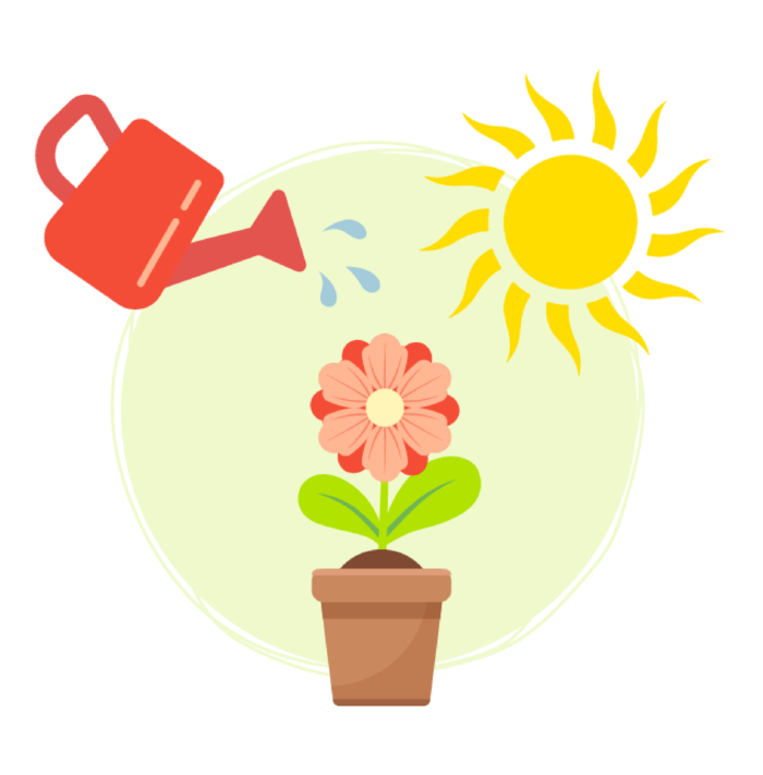 Blume mit Wasser und Sonne Blume mit Wasser und Sonne